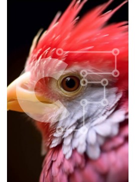 Σετ των 2 Intra Συλλεκτικό Ξύλινο Παζλ Plywood  4mm - Ζωντανή κοντινή εικόνα ενός πουλιού με ένα μοναδικό χτένισμα Mohawk Σε Ξύλινο Κουτί - Διαστάσεις: 10x10 cm – 25 κομμάτια