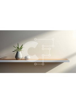 Intra Συλλεκτικό Ξύλινο Παζλ Plywood  4mm - Ξύλινο ράφι με βάζα σε λευκό τοίχο Σε Ξύλινο Κουτί - Διαστάσεις Puzzle: 10x10 cm – 25 κομμάτια