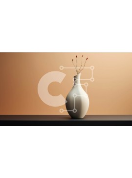 Intra Συλλεκτικό Ξύλινο Παζλ Plywood  4mm - Βάζο με κόκκινα λουλούδια σε μαύρη επιφάνεια Σε Ξύλινο Κουτί - Διαστάσεις: 10x10 cm – 25 κομμάτια