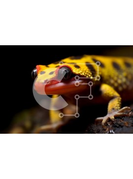 Intra Συλλεκτικό Ξύλινο Παζλ Plywood  4mm - Εικόνα του Poison Dart Frog στο κούτσουρο στο τροπικό δάσος Σε Ξύλινο Κουτί - Διαστάσεις: 10x10 cm – 25 κομμάτια