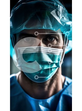 Intra Συλλεκτικό Ξύλινο Παζλ Plywood  4mm - Σοβαρός άνδρας χειρουργός με πλήρη εξοπλισμό Σε Ξύλινο Κουτί - Διαστάσεις Puzzle: 10x10 cm – 25 κομμάτια