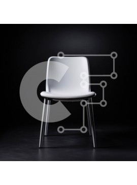 Intra Συλλεκτικό Ξύλινο Παζλ Plywood  4mm - Μινιμαλιστική λευκή καρέκλα σε σκούρο φόντο Σε Ξύλινο Κουτί - Διαστάσεις Puzzle: 10x10 cm – 25 κομμάτια