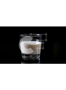 Σετ των 2 Intra Συλλεκτικό Ξύλινο Παζλ Plywood  4mm - Ποτήρι γάλα σε μαύρη επιφάνεια Σε Ξύλινο Κουτί - Διαστάσεις: 10x10 cm – 25 κομμάτια