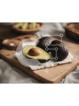 Σετ των 2 Intra Συλλεκτικό Ξύλινο Παζλ Plywood  4mm - Ώριμα αβοκάντο σε ξύλινη σανίδα κοπής Σε Ξύλινο Κουτί - Διαστάσεις: 10x10 cm – 25 κομμάτια