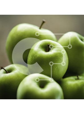 Σετ των 2 Intra Συλλεκτικό Ξύλινο Παζλ Plywood  4mm - Ομάδα πράσινων μήλων που στοιβάζονται μαζί Σε Ξύλινο Κουτί - Διαστάσεις: 10x10 cm – 25 κομμάτια