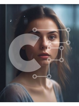 Intra Συλλεκτικό Ξύλινο Παζλ Plywood  4mm - Νεαρή γυναίκα που συλλογίζεται τη βροχερή μέρα από το παράθυρο Σε Ξύλινο Κουτί - Διαστάσεις Puzzle: 10x10 cm – 25 κομμάτια