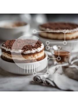 Σετ των 2 Intra Συλλεκτικό Ξύλινο Παζλ Plywood  4mm - Λαχταριστά επιδόρπια με σαντιγί και σάλτσα σοκολάτας Σε Ξύλινο Κουτί - Διαστάσεις: 10x10 cm – 25 κομμάτια