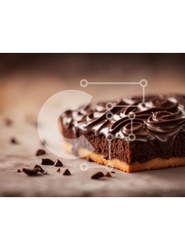 Σετ των 2 Intra Συλλεκτικό Ξύλινο Παζλ Plywood  4mm - Λαχταριστό κέικ σοκολάτας με παγωμένο σοκολάτα και πασπάλισμα Σε Ξύλινο Κουτί - Διαστάσεις: 10x10 cm – 25 κομμάτια