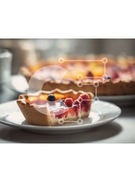 Σετ των 2 Intra Συλλεκτικό Ξύλινο Παζλ Plywood  4mm - Πίτα με φλιτζάνια καφέ σε τραπέζι Σε Ξύλινο Κουτί - Διαστάσεις: 10x10 cm – 25 κομμάτια