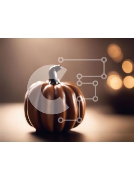 Σετ των 2 Intra Συλλεκτικό Ξύλινο Παζλ Plywood  4mm - Καφέ κολοκύθα σε ημιτελές ξύλινο τραπέζι Σε Ξύλινο Κουτί - Διαστάσεις: 10x10 cm – 25 κομμάτια