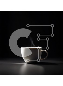 Σετ των 2 Intra Συλλεκτικό Ξύλινο Παζλ Plywood  4mm - Όμορφη εικόνα ενός λευκού φλιτζάνι καφέ με ατμό Σε Ξύλινο Κουτί - Διαστάσεις: 10x10 cm – 25 κομμάτια