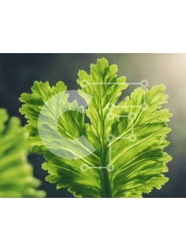 Intra Συλλεκτικό Ξύλινο Παζλ Plywood  4mm - Κοντινό πλάνο δύο πράσινων φύλλων Σε Ξύλινο Κουτί - Διαστάσεις: 10x10 cm – 25 κομμάτια