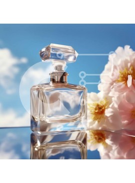 Σετ των 2 Intra Συλλεκτικό Ξύλινο Παζλ Plywood  4mm - Κομψό και μοντέρνο μπουκάλι αρώματος σε φόντο καθρέφτη Σε Ξύλινο Κουτί - Διαστάσεις: 10x10 cm – 25 κομμάτια