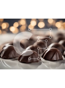 Σετ των 2 Intra Συλλεκτικό Ξύλινο Παζλ Plywood  4mm - Ανάμικτες καραμέλες σοκολάτας σε ένα πιάτο Σε Ξύλινο Κουτί - Διαστάσεις: 10x10 cm – 25 κομμάτια