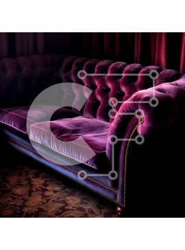 Intra Συλλεκτικό Ξύλινο Παζλ Plywood  4mm - Όμορφη εικόνα ενός μωβ βελούδινου καναπέ Σε Ξύλινο Κουτί - Διαστάσεις Puzzle: 10x10 cm – 25 κομμάτια