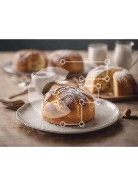 Σετ των 2 Intra Συλλεκτικό Ξύλινο Παζλ Plywood  4mm - Τραπέζι με πιάτα και μπολ με γάλα, ψωμί και καφέ Σε Ξύλινο Κουτί - Διαστάσεις: 10x10 cm – 25 κομμάτια