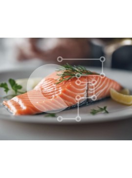 Σετ των 2 Intra Συλλεκτικό Ξύλινο Παζλ Plywood  4mm - Σολομός με λεμόνι και θυμάρι Σε Ξύλινο Κουτί - Διαστάσεις: 10x10 cm – 25 κομμάτια