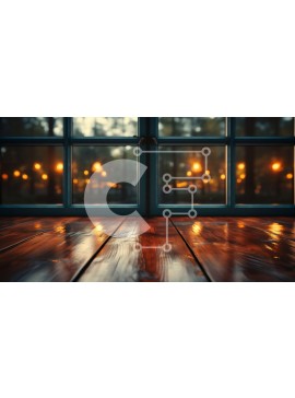 Intra Συλλεκτικό Ξύλινο Παζλ Plywood  4mm - Ζεστό και άνετο ξύλινο πάτωμα και παράθυρο σε ρουστίκ εσωτερικό Σε Ξύλινο Κουτί - Διαστάσεις Puzzle: 10x10 cm – 25 κομμάτια