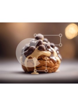 Σετ των 2 Intra Συλλεκτικό Ξύλινο Παζλ Plywood  4mm - Ζύμη με σοκολάτα σε ένα κομψά διακοσμημένο τραπέζι Σε Ξύλινο Κουτί - Διαστάσεις: 10x10 cm – 25 κομμάτια