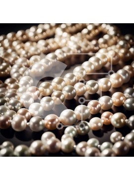 Σετ των 2 Intra Συλλεκτικό Ξύλινο Παζλ Plywood  4mm - Υπέροχη κινηματογράφηση σε πρώτο πλάνο με μαργαριτάρια σε μαύρο φόντο Σε Ξύλινο Κουτί - Διαστάσεις: 10x10 cm – 25 κομμάτια