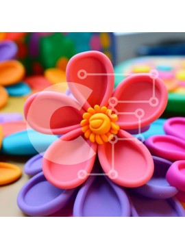 Intra Συλλεκτικό Ξύλινο Παζλ Plywood  4mm - Ζωντανή πλαστική σύνθεση λουλουδιών σε τραπέζι Σε Ξύλινο Κουτί - Διαστάσεις Puzzle: 10x10 cm – 25 κομμάτια