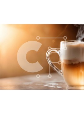 Σετ των 2 Intra Συλλεκτικό Ξύλινο Παζλ Plywood  4mm - Διαφανής Γυάλινη Κούπα με Ανεβαίνει Ατμός Σε Ξύλινο Κουτί - Διαστάσεις: 10x10 cm – 25 κομμάτια