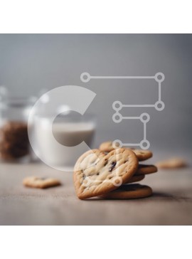 Σετ των 2 Intra Συλλεκτικό Ξύλινο Παζλ Plywood  4mm - Στοίβα από μπισκότα με ένα ποτήρι γάλα και φρούτα Σε Ξύλινο Κουτί - Διαστάσεις: 10x10 cm – 25 κομμάτια