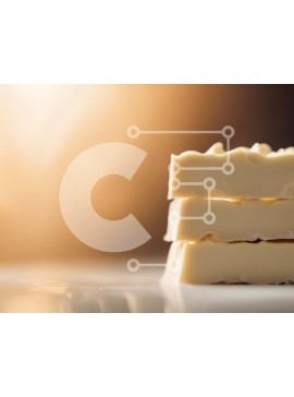 Σετ των 2 Intra Συλλεκτικό Ξύλινο Παζλ Plywood  4mm - Στοίβα από ράβδους λευκής σοκολάτας σε λευκή επιφάνεια Σε Ξύλινο Κουτί - Διαστάσεις: 10x10 cm – 25 κομμάτια