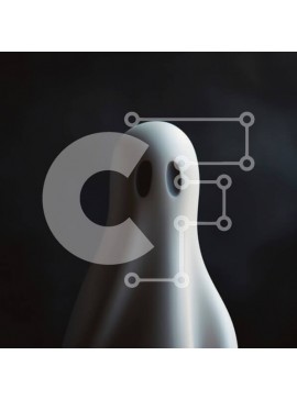 Intra Συλλεκτικό Ξύλινο Παζλ Plywood  4mm - Λευκό φάντασμα στο σκοτάδι Σε Ξύλινο Κουτί - Διαστάσεις Puzzle: 10x10 cm – 25 κομμάτια