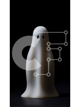 Intra Συλλεκτικό Ξύλινο Παζλ Plywood  4mm - Άσπρο ειδώλιο φάντασμα σε μαύρο φόντο Σε Ξύλινο Κουτί - Διαστάσεις Puzzle: 10x10 cm – 25 κομμάτια