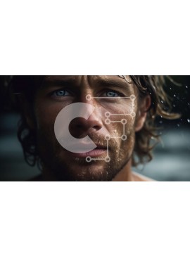 Intra Συλλεκτικό Ξύλινο Παζλ Plywood  4mm - Συναισθηματική εικόνα του ανθρώπου που στέκεται στη βροχή με τα μάτια κλειστά Σε Ξύλινο Κουτί - Διαστάσεις Puzzle: 10x10 cm – 25 κομμάτια