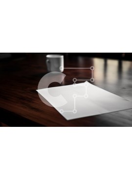 Intra Συλλεκτικό Ξύλινο Παζλ Plywood  4mm - Άδειο ξύλινο τραπέζι με χαρτί και φλιτζάνι καφέ Σε Ξύλινο Κουτί - Διαστάσεις Puzzle: 10x10 cm – 25 κομμάτια