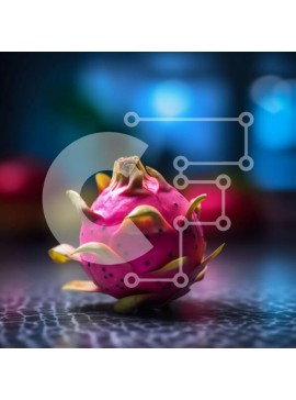 Σετ των 2 Intra Συλλεκτικό Ξύλινο Παζλ Plywood  4mm - Φρέσκο ​​Pink Dragon Fruit στην οθόνη Σε Ξύλινο Κουτί - Διαστάσεις: 10x10 cm – 25 κομμάτια