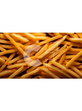 Σετ των 2 Intra Συλλεκτικό Ξύλινο Παζλ Plywood  4mm - Σωρός πατάτες τηγανιτές Σε Ξύλινο Κουτί - Διαστάσεις: 10x10 cm – 25 κομμάτια