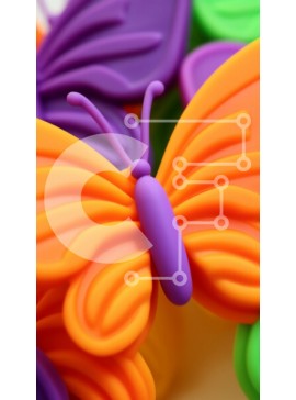 Intra Συλλεκτικό Ξύλινο Παζλ Plywood  4mm - Πολύχρωμα ειδώλια πεταλούδων στοιβαγμένα μαζί Σε Ξύλινο Κουτί - Διαστάσεις Puzzle: 10x10 cm – 25 κομμάτια