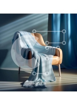 Intra Συλλεκτικό Ξύλινο Παζλ Plywood  4mm - Μπλε κουβέρτα και δερμάτινη πολυθρόνα σε ζεστό περιβάλλον Σε Ξύλινο Κουτί - Διαστάσεις Puzzle: 10x10 cm – 25 κομμάτια