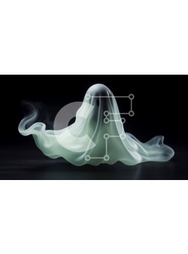 Intra Συλλεκτικό Ξύλινο Παζλ Plywood  4mm - Αντικείμενο σε σχήμα φαντάσματος που επιπλέει στον αέρα με καπνό Σε Ξύλινο Κουτί - Διαστάσεις Puzzle: 10x10 cm – 25 κομμάτια