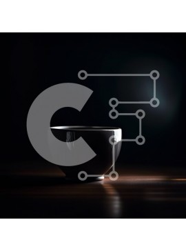 Intra Συλλεκτικό Ξύλινο Παζλ Plywood  4mm - Άνετη και χαλαρωτική εικόνα μιας μαύρης κούπας καφέ σε ένα ξύλινο τραπέζι Σε Ξύλινο Κουτί - Διαστάσεις Puzzle: 10x10 cm – 25 κομμάτια