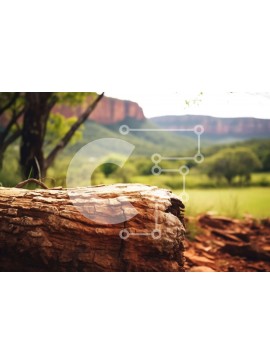 Intra Συλλεκτικό Ξύλινο Παζλ Plywood  4mm - Όμορφη εικόνα ενός ξεπερασμένου κορμού δέντρου σε ένα καταπράσινο δάσος Σε Ξύλινο Κουτί - Διαστάσεις: 10x10 cm – 25 κομμάτια