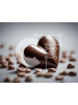 Σετ των 2 Intra Συλλεκτικό Ξύλινο Παζλ Plywood  4mm - Μπάρα σοκολάτας σε σχήμα καρδιάς στην επιφάνεια του τραπεζιού Σε Ξύλινο Κουτί - Διαστάσεις: 10x10 cm – 25 κομμάτια