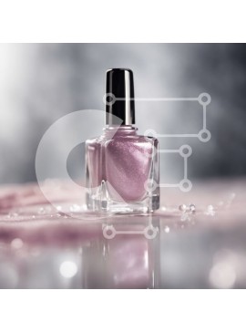 Σετ των 2 Intra Συλλεκτικό Ξύλινο Παζλ Plywood  4mm - Ροζ μπουκάλι βερνίκι νυχιών με σταγονίδια νερού Σε Ξύλινο Κουτί - Διαστάσεις: 10x10 cm – 25 κομμάτια