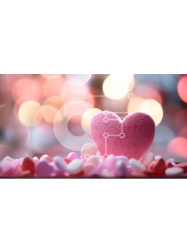 Σετ των 2 Intra Συλλεκτικό Ξύλινο Παζλ Plywood  4mm - Σαπούνι σε σχήμα καρδιάς που περιβάλλεται από πολύχρωμες καρδιές και καραμέλες Σε Ξύλινο Κουτί - Διαστάσεις: 10x10 cm – 25 κομμάτια