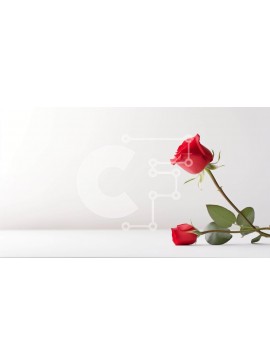 Intra Συλλεκτικό Ξύλινο Παζλ Plywood  4mm - Κόκκινα τριαντάφυλλα σε λευκό τραπέζι Σε Ξύλινο Κουτί - Διαστάσεις: 10x10 cm – 25 κομμάτια