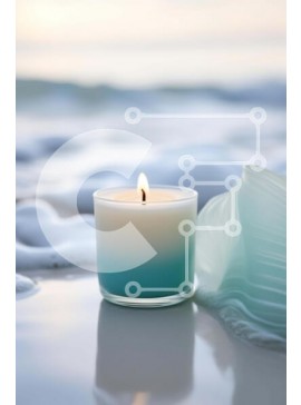 Σετ των 2 Intra Συλλεκτικό Ξύλινο Παζλ Plywood  4mm - Γαλανόλευκο κερί στην παραλία Σε Ξύλινο Κουτί - Διαστάσεις: 10x10 cm – 25 κομμάτια