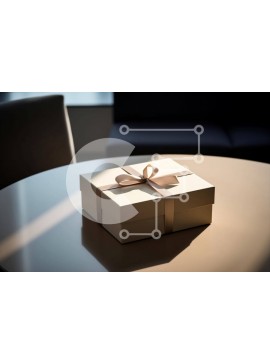 Intra Συλλεκτικό Ξύλινο Παζλ Plywood  4mm - Λευκό κουτί δώρου σε οβάλ τραπέζι Σε Ξύλινο Κουτί - Διαστάσεις Puzzle: 10x10 cm – 25 κομμάτια