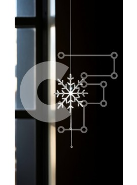 Intra Συλλεκτικό Ξύλινο Παζλ Plywood  4mm - Διακόσμηση με νιφάδα χιονιού που κρέμεται από το ταβάνι Σε Ξύλινο Κουτί - Διαστάσεις Puzzle: 10x10 cm – 25 κομμάτια