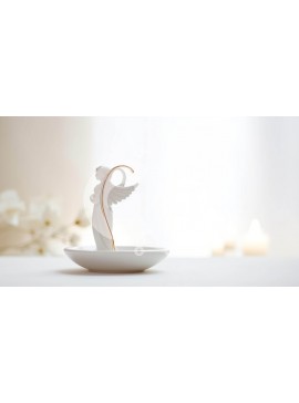 Intra Συλλεκτικό Ξύλινο Παζλ Plywood  4mm - Ειδώλιο αγγέλου και κεριά σε λευκό μπολ Σε Ξύλινο Κουτί - Διαστάσεις Puzzle: 10x10 cm – 25 κομμάτια