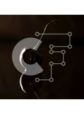 Σετ των 2 Intra Συλλεκτικό Ξύλινο Παζλ Plywood  4mm - Φρέσκο ​​μαύρο κεράσι σε σκοτεινή επιφάνεια Σε Ξύλινο Κουτί - Διαστάσεις: 10x10 cm – 25 κομμάτια