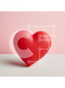 Intra Συλλεκτικό Ξύλινο Παζλ Plywood  4mm - Αντικείμενο σε σχήμα καρδιάς στο τραπέζι με πορτοκαλί φόντο Σε Ξύλινο Κουτί - Διαστάσεις Puzzle: 10x10 cm – 25 κομμάτια