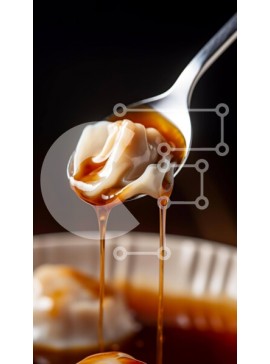 Intra Συλλεκτικό Ξύλινο Παζλ Plywood  4mm - Κουτάλι σάλτσας καραμέλας με λουκουμάδες για βούτηγμα Σε Ξύλινο Κουτί - Διαστάσεις: 10x10 cm – 25 κομμάτια